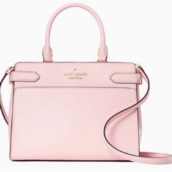 kate spade Handbags - Kate Spade Staci light pink safianno leather small satchel crossbody bag